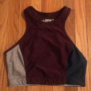 Outdoor Voices Tri-Tone Athena Crop, Size Small